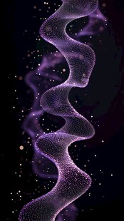 紫色粒子螺旋动态艺术效果