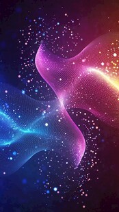 梦幻炫彩粒子流动背景