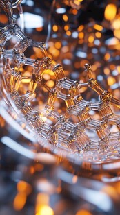 晶莹剔透的分子结构模型