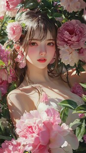 花中佳人 粉色浪漫氛围