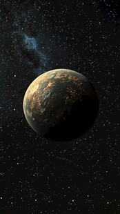 神秘星球闪耀浩瀚星空