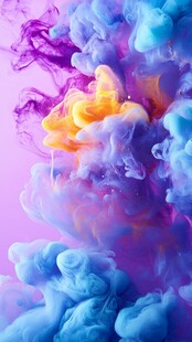 梦幻色彩烟雾交融景象