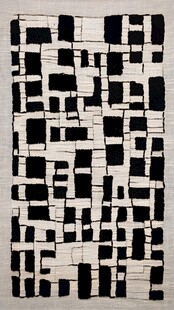 黑白几何抽象图案艺术作品