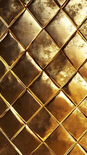 金色菱格纹金属质感背景