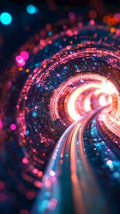 梦幻炫彩的科技感时空隧道