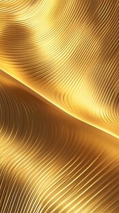 金色波纹质感抽象背景图