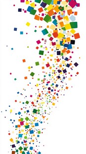彩色方块纷飞创意背景图