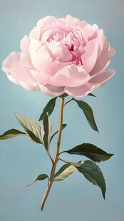 梦幻粉色芍药花特写