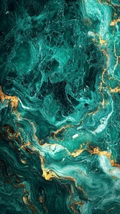 墨绿金纹抽象流体艺术纹理