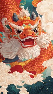 祥龙腾空舞 瑞气满乾坤