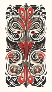 复古对称花纹装饰图案