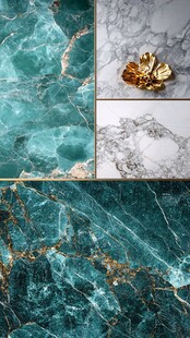 奢华绿金大理石纹理集合