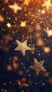闪耀金星星梦幻背景图