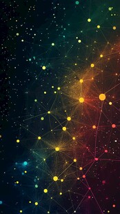 梦幻星空网络连接图案