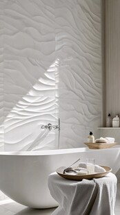 现代简约风浴室浴缸场景