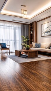 现代中式风格温馨客厅空间