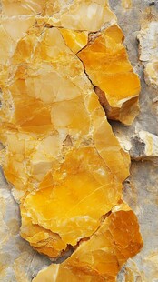 黄色纹理矿石特写