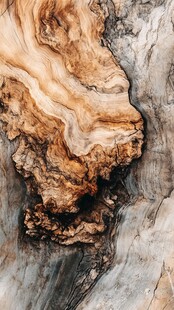 独特纹理的古老树干