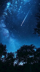 夜空中的流星与璀璨星河