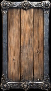 复古铁艺边框木质纹理面板