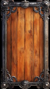 复古铁艺镶边木质装饰板