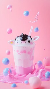 可爱萌趣卡通主题创意饮品