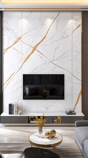 现代简约大理石电视背景墙