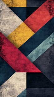 几何撞色复古风图案背景