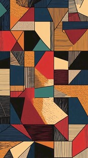 几何拼接抽象图案背景