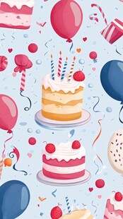 生日派对主题插画
