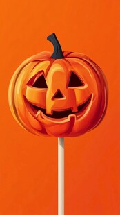 南瓜造型棒棒糖 趣味十足