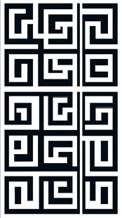 几何图案黑白回纹装饰元素