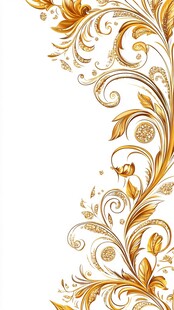 金色华丽花纹装饰图案