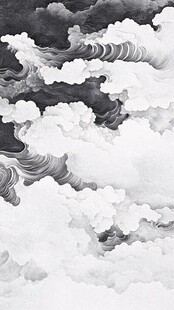 水墨云海意境图