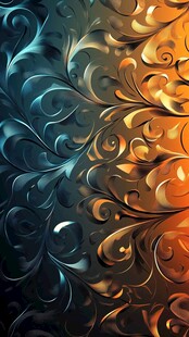 炫彩流动花纹背景图案