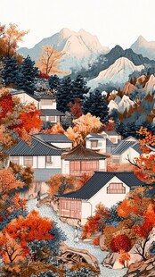 秋日山居图