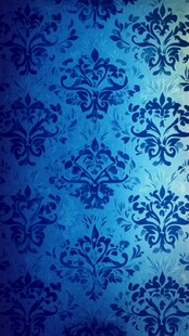 蓝色华丽花纹背景图案