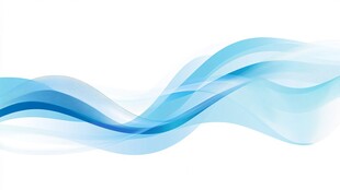 蓝色动感波浪抽象背景图