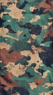 迷彩图案布料纹理特写