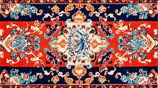 传统精美波斯风格花纹地毯