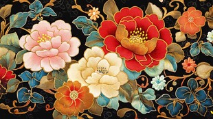 中式繁花锦绣图案设计