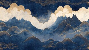 中式山水云海壮丽景观