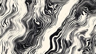 黑白流体纹理艺术图案