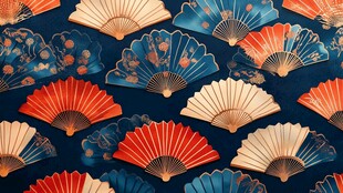 古风折扇图案 尽显东方韵味