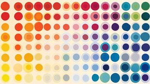 多彩圆点渐变背景图案