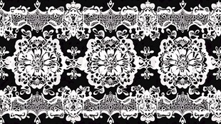 黑白花卉几何图案纹理