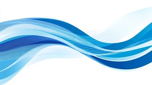 蓝色动感波浪线条背景图