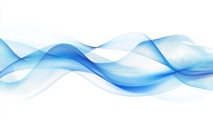 蓝色动感波浪线条背景图
