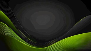 黑色背景上的绿色动感线条