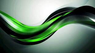 绿色动感波浪抽象背景图